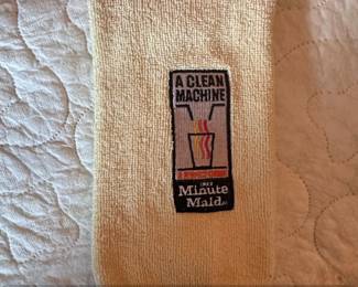 Minute Maid A Clean Machine Embroidered Towel