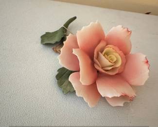 Dea Capodimonte Napoli Porcelain Rose Figurine