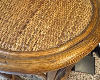 Vintage Rattan Side Table second image