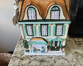 Sherwood Victorian House Sweet Shop Ceramic Cookie Jar