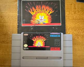 Kablooey Super Nintendo Game Cartridge and Manual