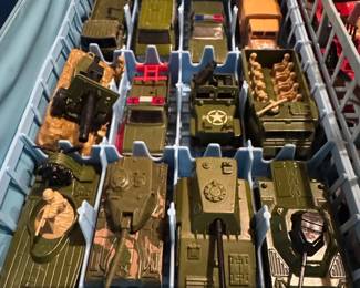 Vintage Matchbox Official Collectors Carry Case with Assorted DieCast Emergency and Military Vehicles fourth image