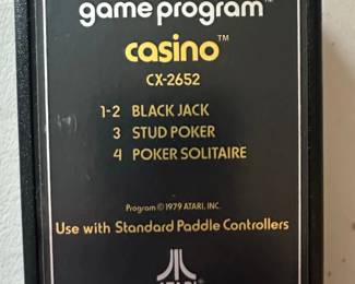 Atari Casino Game Program Cartridge