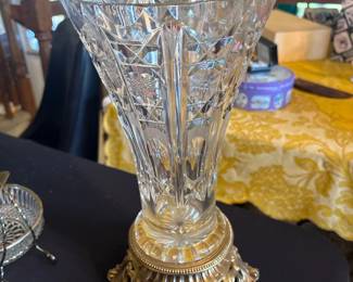 Ornate Brass Candlestick Holder with Number