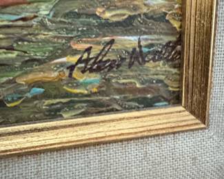 Vintage Landscape Painting by Alan Wotton second image