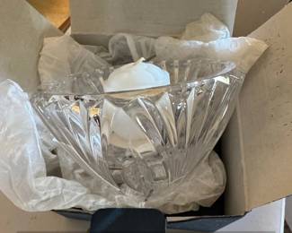 Cut Crystal Candle Holder with Votive Candle