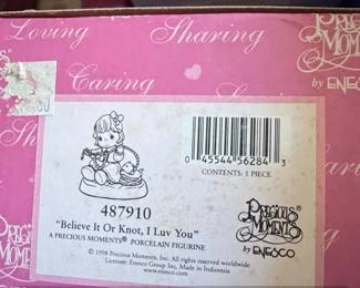 Precious Moments Believe It Or Knot, I Luv You Porcelain Figurine