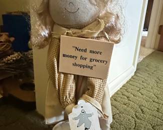 BVI Inc. Need More Money for Grocery Shopping Novelty Doll