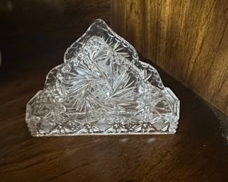 Cut Crystal FanShaped Napkin Holder Bohemia Style