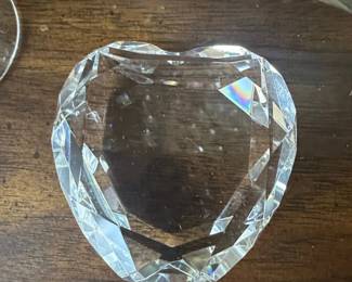 Rosenthal Crystal Heart Paperweight