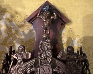 Vintage Dutch Zaanse Wall Clock with Atlas Figure second image