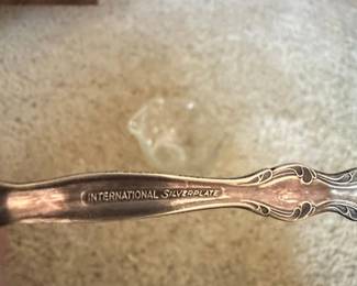 International Silverplate Gravy Boat with Spoon second image