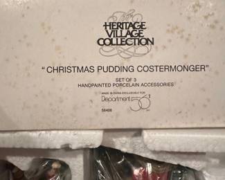 Department Heritage Village Collection Christmas Pudding Costermonger Set of second image