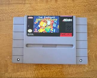 The Simpsons Barts Nightmare Super Nintendo Cartridge