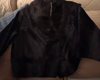 Black Sheared Mink Fur Jacket