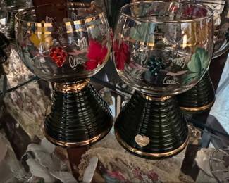 F.K. Wien Musical Goblets with Reuge Movement Glcklich ist, wer vergisst