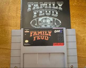 Family Feud Super Nintendo Game Cartridge and Manual