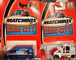 Matchbox Hero City Collection  Street Sweeper and Ford Transit Van