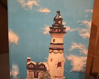 Santas Workbench Collection Porcelain Lighthouse Nightlight