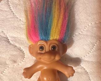 Vintage Russ Troll Doll with Rainbow Hair