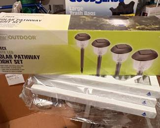 Luminar Outdoor Piece White LED Solar Pathway Light Set