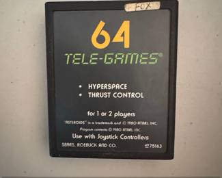 TeleGames Hyperspace or Thrust Control Game Cartridge for Sears TeleGames System