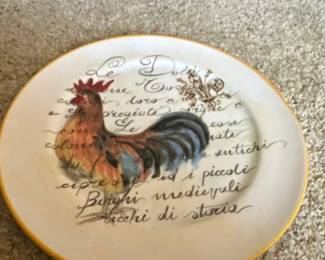 Certified International Le Rooster Ceramic Plate
