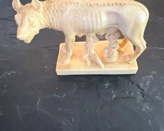 Sculptor A. Santini Romulus and Remus Figurine
