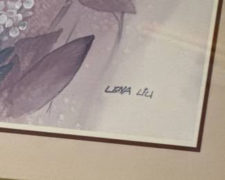 Lena Liu Butterfly and Floral Print in Gold Tone Frame second image