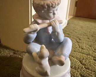 Porcelain Clown Figurine Music Box Paul Sebastian