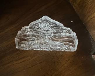 Cut Crystal FanShaped Napkin Holder Bohemia Style second image
