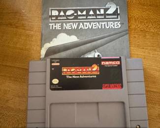 PacMan The New Adventures Super Nintendo Game Cartridge and Manual