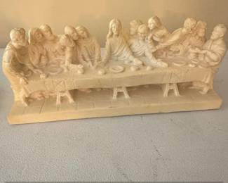 The Last Supper Sculpture  Alabaster or Resin