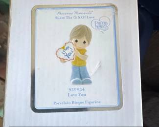 Precious Moments Love You Porcelain Bisque Figurine