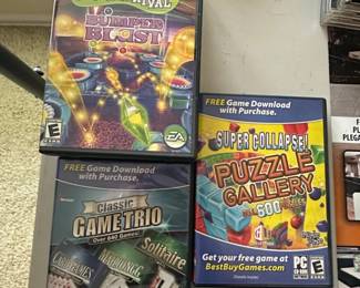 PC CDROM Games Bundle Sims Carnival, Super Collapse Puzzle Gallery, Classic Game Trio