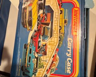 Vintage Matchbox Carry Case with Models
