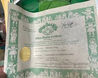 Vintage Cabbage Patch Kid Doll in Original Box with Adoption Certificate Vincent Neil second image