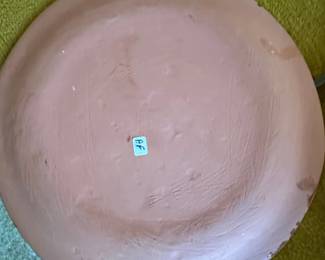 Hand Painted Aztec Sun Stone Ceramic Plate Mexican Folk Art second image