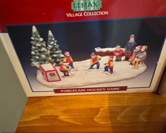 Lemax Village Collection Porcelain After School Hockey Match