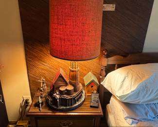 Tommy Bahama Nautical Lamp Wicker Woven Rattan Anchor Beach Scene