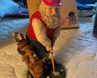 Kurt Adler Vintage Santa Figure Scottish Golfer Inches
