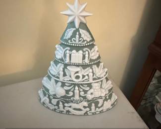 Christmas Tree Figurine with Cherub and Rocking Horse Motifs