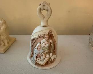 HOMCO Nativity Scene Ceramic Bell