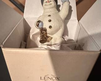 Lenox Winter Welcome Snowman Figurine with Bell and Lantern second image