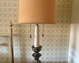 Vintage Stiffel Brass and Ceramic Table Lamp