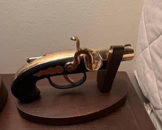 Decorative Flintlock Pistol Table Lighter Replica