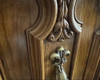 Vintage Thomasville Camino Real Collection Carved Armoire Cabinet second image