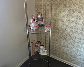 MidCentury Modern Chrome and Glass Etagere