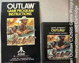 Atari Outlaw CX Game Program Instructions and Cartridge