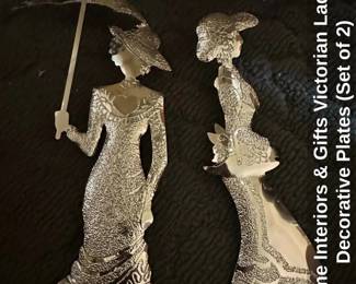 Home Interiors  Gifts Victorian Ladies Decorative Plates Set of 2